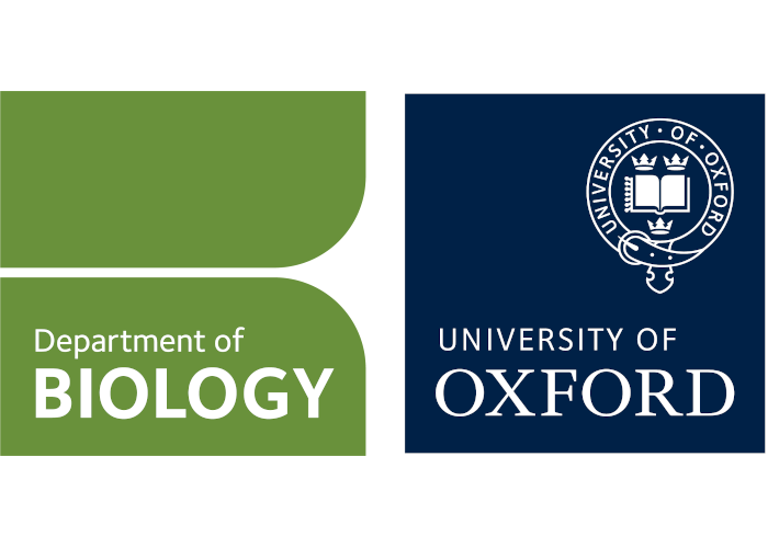 The logo of the University of Oxford and the Department of Zoology.